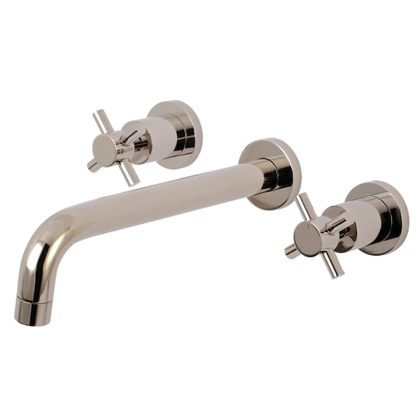 Roman Tub Faucet, Polished Nickel, Wall Mount